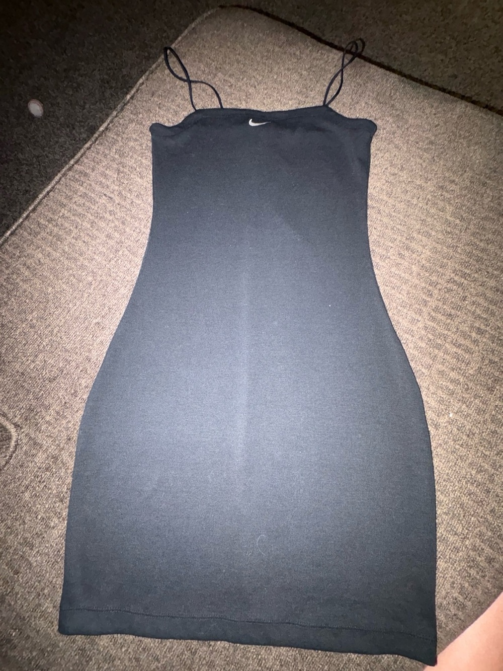 Nike Black Slim Slip Dress with Logo